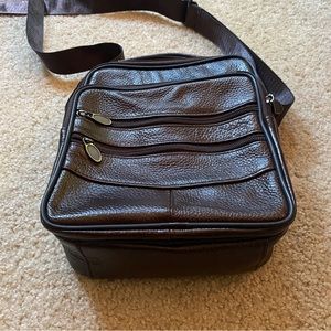 Satchel, Leather Brown Messenger Bag